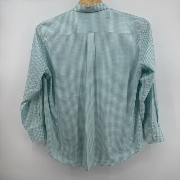 Peter Millar Men's White Blue Check Crown Soft Button Down Shirt Silk Blend XL - Picture 4 of 14